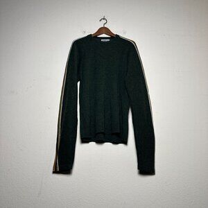 VTG 90s Aeropostale Acrylic Sweater Men M Green Retro Gorp Cottage Crewneck Line